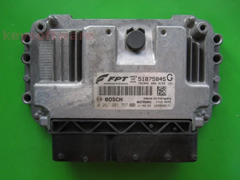 ECU Fiat Bravo 1.4 51875845 0261201757 ME7.9.10 +