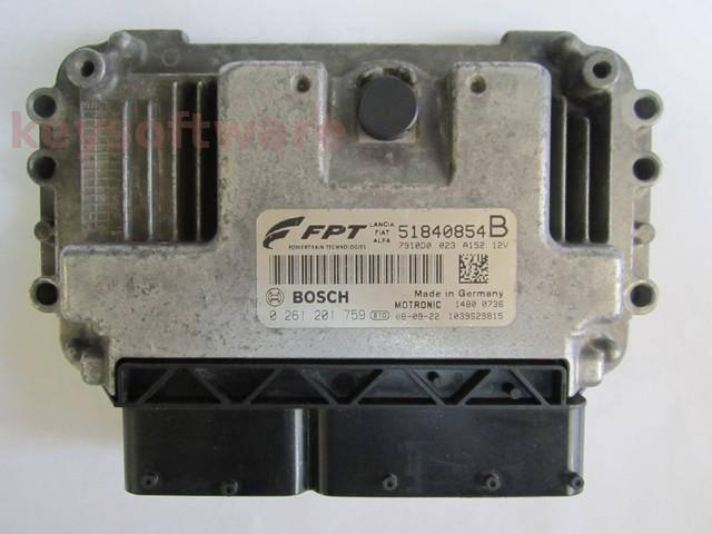 ECU Fiat 500 1.4 51840854 0261201759 ME7.9.10 {+