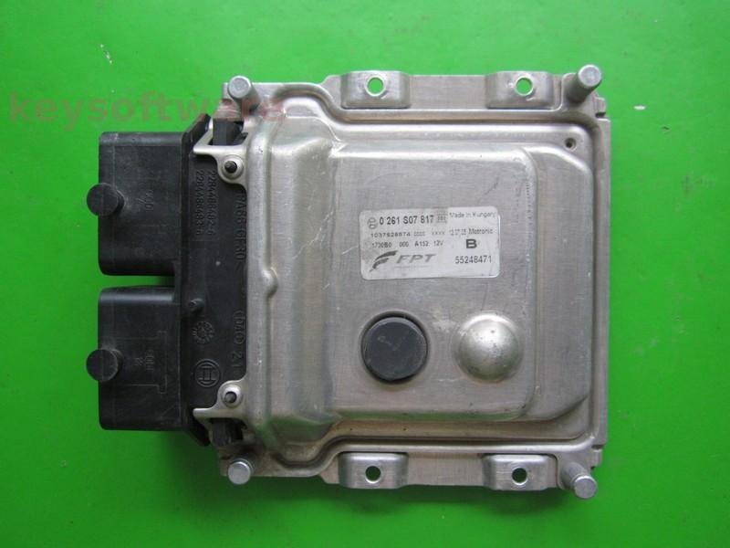 ECU Fiat 500 1.4 55248471 0261S07817 ME17.3.0