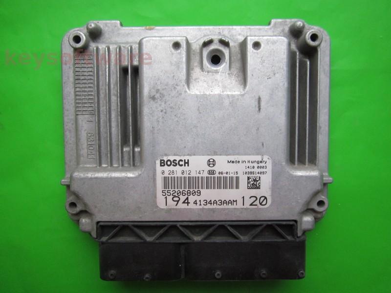 ECU Fiat Croma 1.9JTD 55206809 0281012147 EDC16C39 }