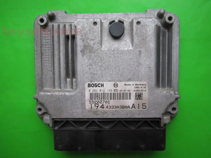 ECU Fiat Croma 1.9JTD 55202701 0281012149 EDC16C39 {