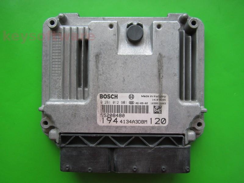 ECU Fiat Croma 1.9JTD 55208480 0281012961 EDC16C39 }