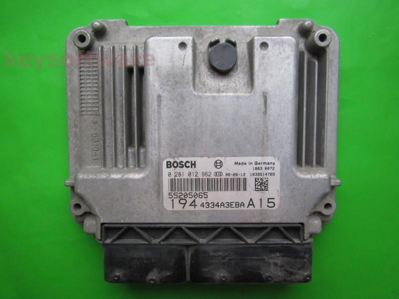 ECU Fiat Croma 1.9JTD 55205065 0281012962 EDC16C39 }