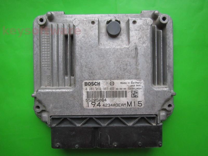 ECU Fiat Croma 1.9JTD 55205064 0281012963 EDC16C39 }