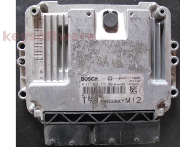 ECU Fiat Bravo 1.6JTD 51833941 0281014455 EDC16C39 {+