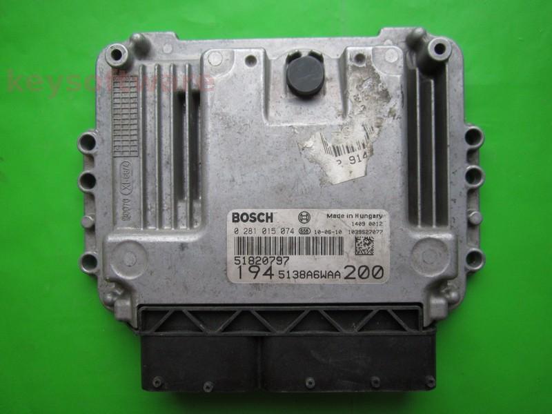 ECU Fiat Croma 2.4JTD 51820797 0281015074 EDC16C39