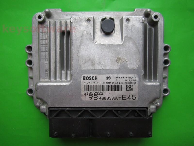 ECU Fiat Bravo 1.6JTD 51852323 0281016196 EDC16C39 }