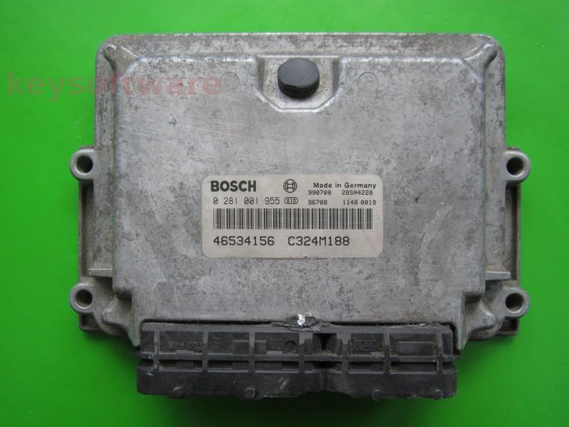 ECU Fiat Punto 1.9JTD 46534156 0281001955 EDC15C7