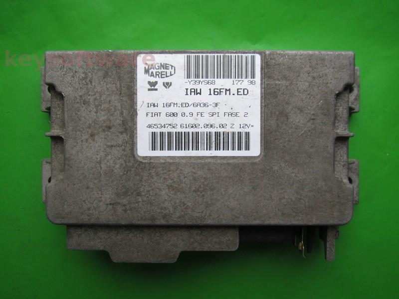 ECU Fiat 600 0.9 46534752 6160209602 IAW 16FM.ED
