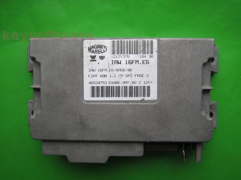 ECU Fiat 600 1.1 46534753 6160209702 IAW 16FM.E6