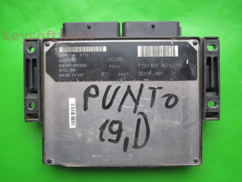 ECU Fiat Punto 1.9D 46763751 DCU3F