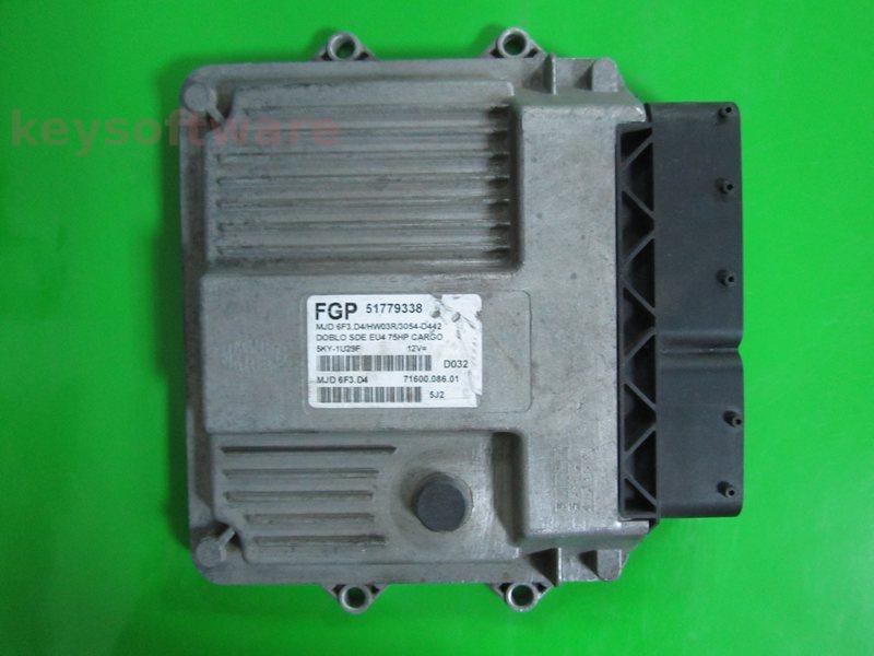 ECU Fiat Doblo 1.3JTD 51779338 7160008601 6F3.D4 }