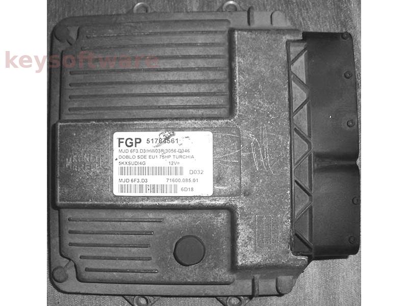 ECU Fiat Doblo 1.3JTD 51784561 7160008501 6F3.D3 {