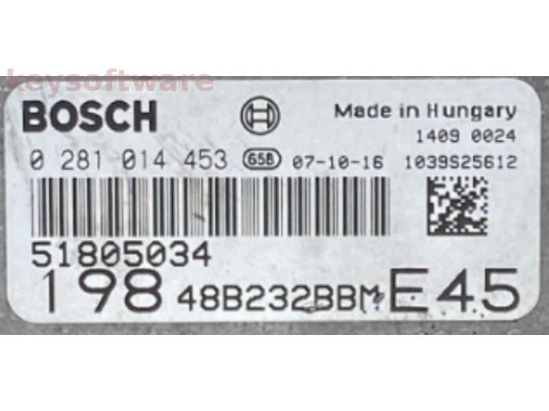 ECU Fiat Bravo 1.6JTD 51805034 0281014453 EDC16C39 {