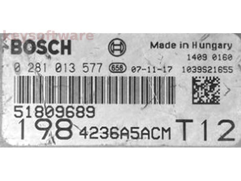 ECU Fiat Bravo 1.9JTD 51809689 0281013577 EDC16C39 {