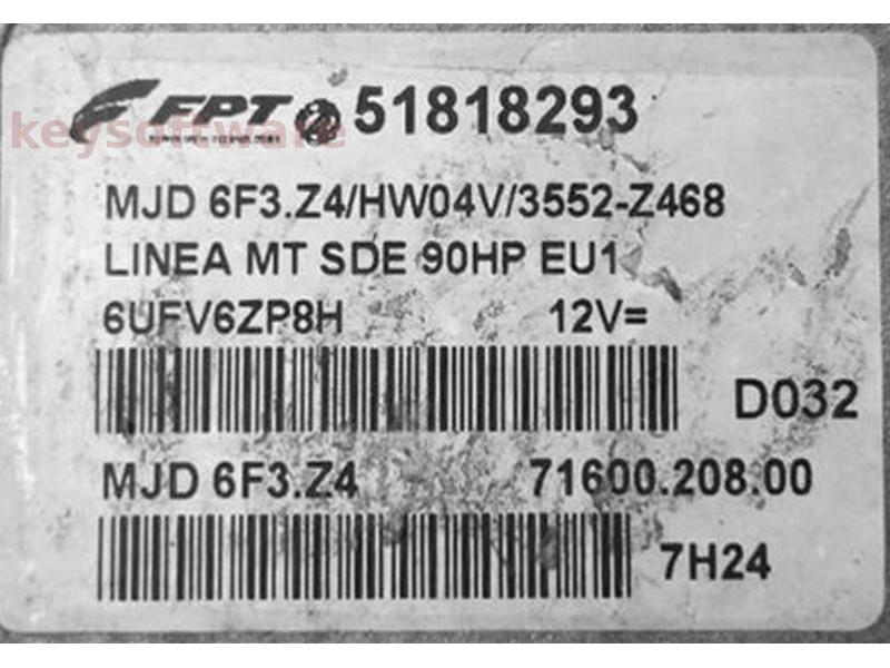 ECU Fiat Linea 1.3JTD 51818293 6F3.Z4 {