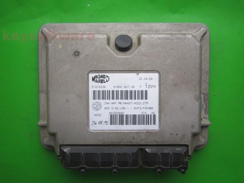 ECU Fiat 600 1.1 51819338 6160062708 IAW 4AF.M9 }