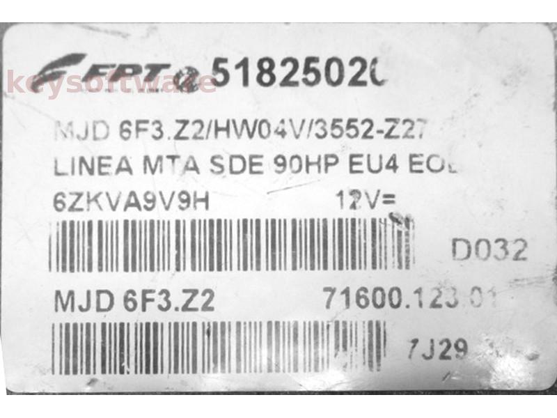 ECU Fiat Linea 1.3JTD 51825020 7160012301 6F3.Z2 {