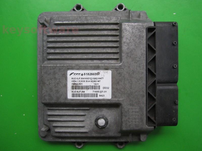 ECU Fiat Idea 1.3JTD 51826699 7160023101 6JF.M4