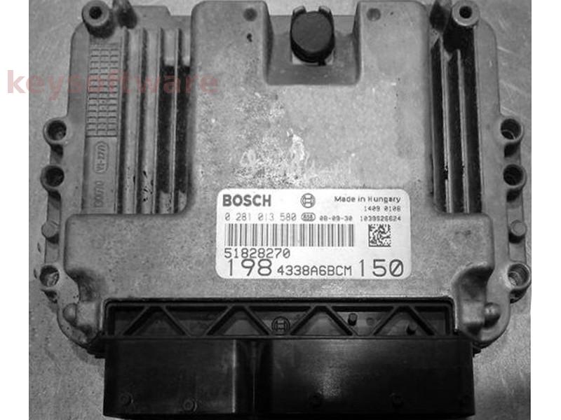 ECU Fiat Bravo 1.9JTD 51828270 0281013580 EDC16C39 {
