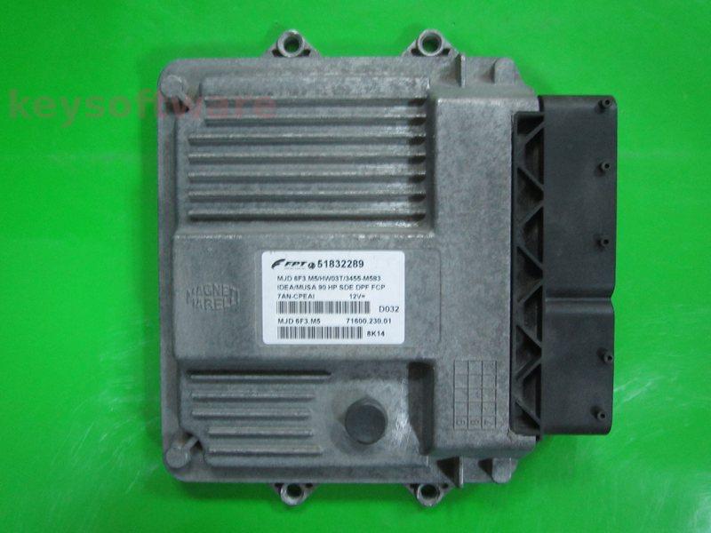 ECU Fiat Idea 1.3JTD 51832289 7160023001 6F3.M5 HW03T