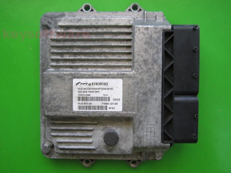 ECU Fiat 500 1.3JTD 51839153 7160012704 6F3.B1 HW04P