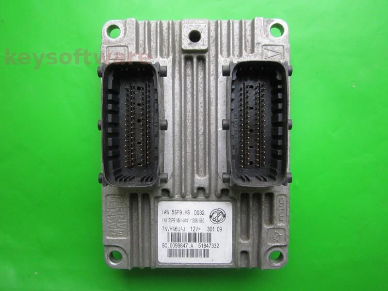 ECU Fiat 500 1.2 51847332 IAW 5SF9.MS }