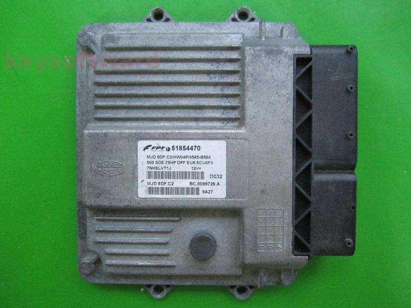 ECU Fiat 500 1.3JTD 51854470 8DF.C2 HW04P