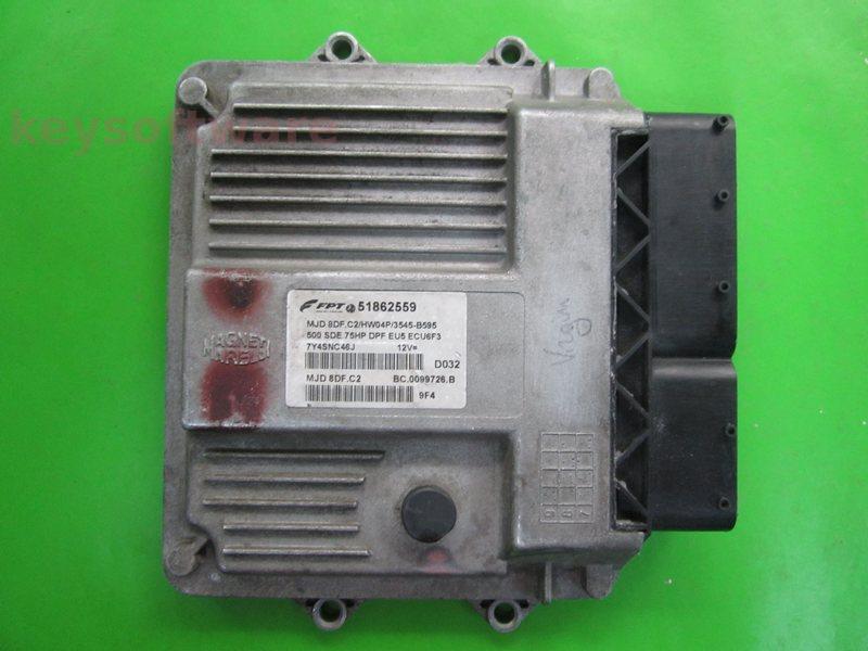 ECU Fiat 500 1.3JTD 51862559 8DF.C2 HW04P