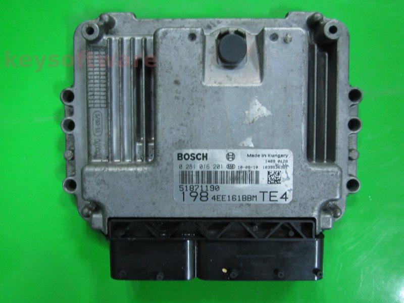 ECU Fiat Bravo 1.6JTD 51871190 0281016201 EDC16C39