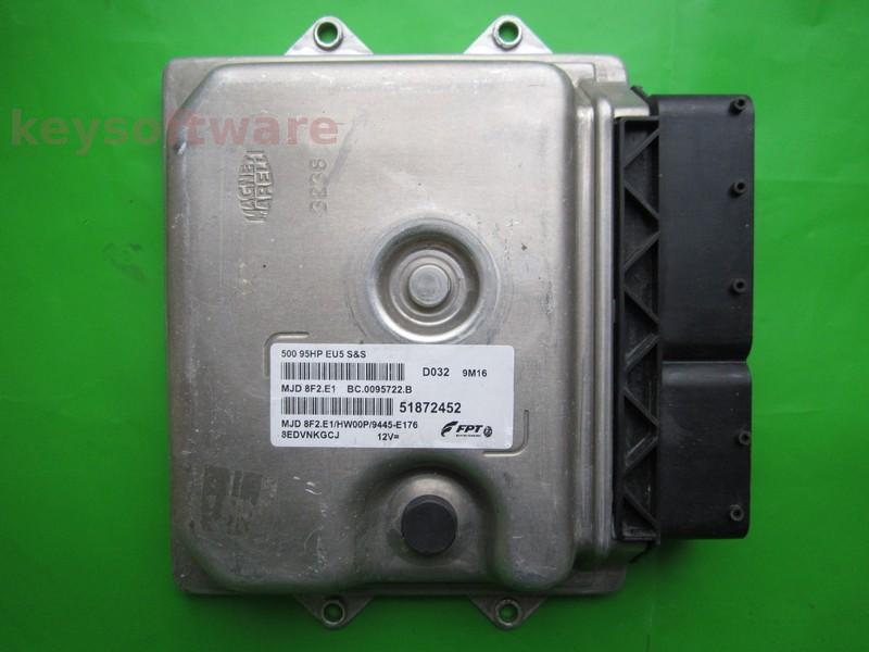 ECU Fiat 500 1.3JTD 51872452 8F2.E1 }