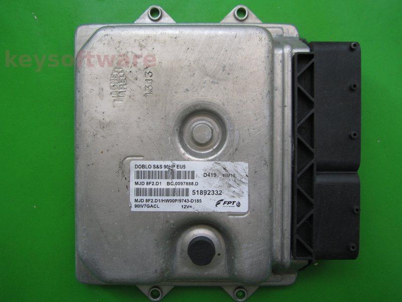 ECU Fiat Doblo 1.3JTD 51892332 8F2.D1 {+