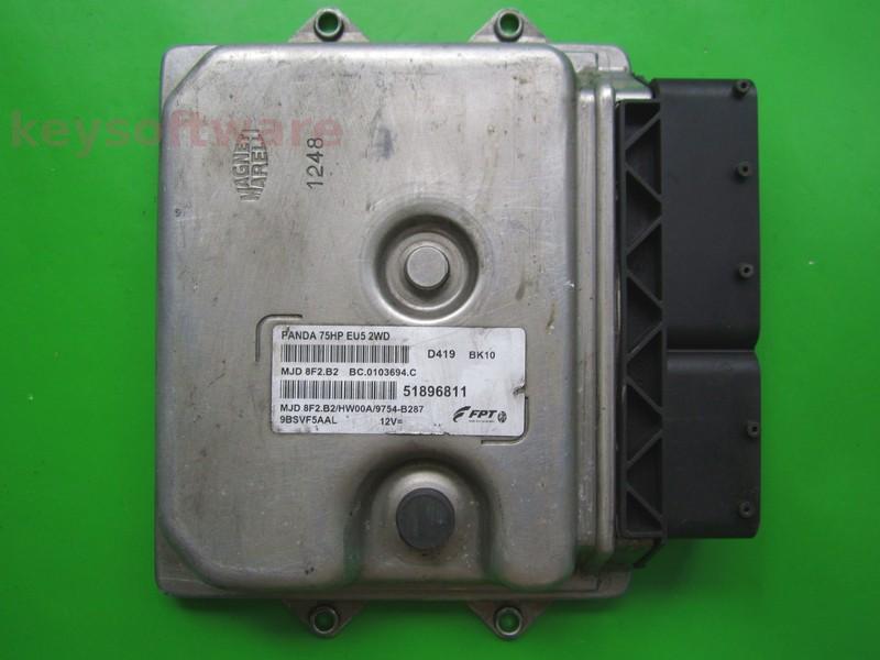 ECU Fiat Panda 1.3JTD 51896811 8F2.B2 }