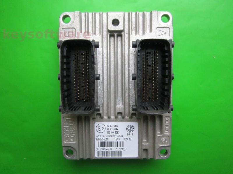 ECU Fiat 500 1.2 51899837 IAW 5SF8.E3 }