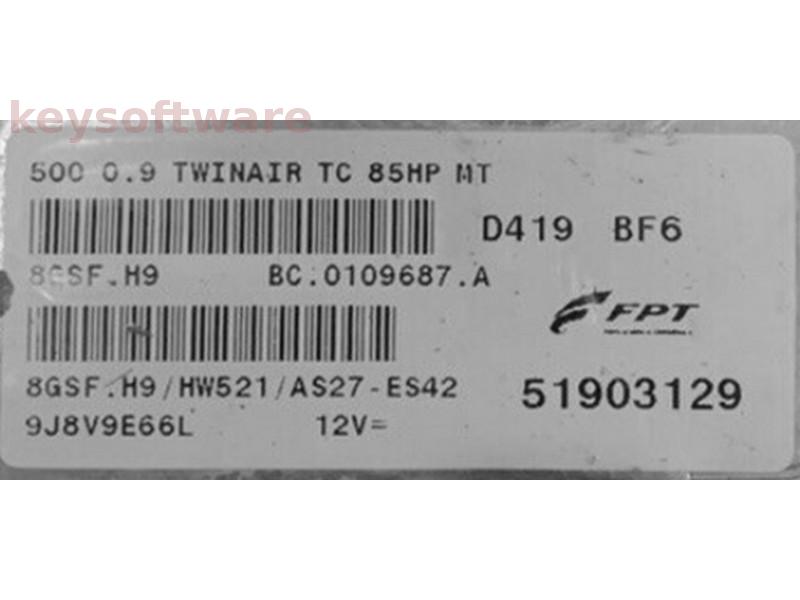 ECU Fiat 500 0.9 51903129 8GSF.H9