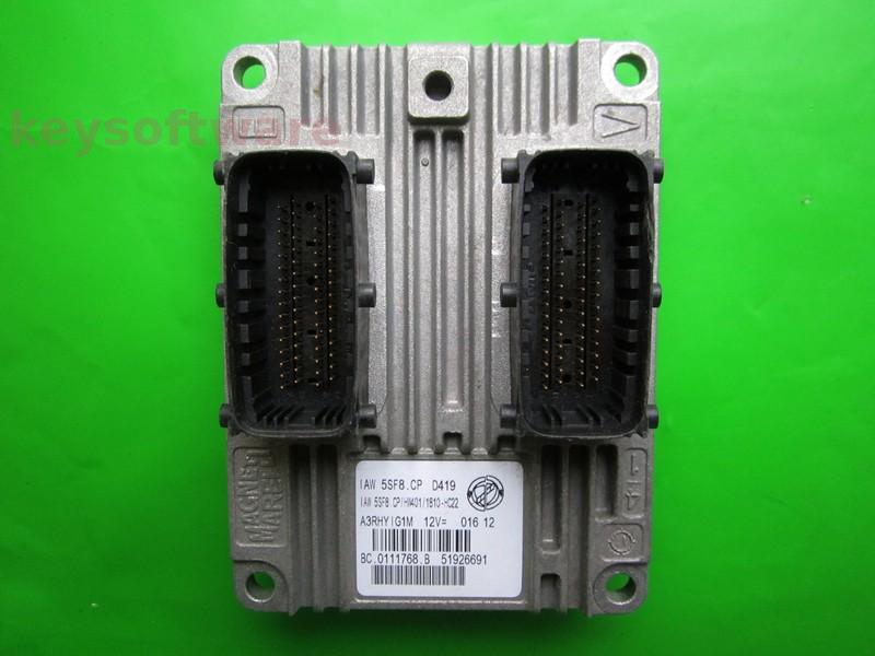 ECU Fiat 500 1.2 51926691 IAW 5SF8.CP