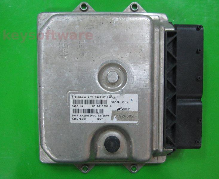 ECU Fiat Grande Punto 0.9 51926692 8GSF.HA