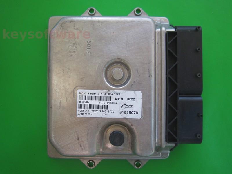 ECU Fiat 500 0.9 51935078 8GSF.HM