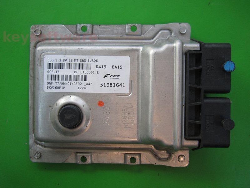 ECU Fiat 500 1.2 51981641 9GF.T7 EURO6