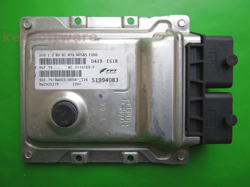 ECU Fiat 500 1.2 51994083 9GF.T9 EURO6 }