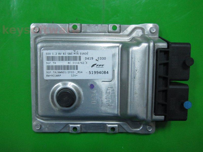 ECU Fiat 500 1.2 51994084 9GF.TA