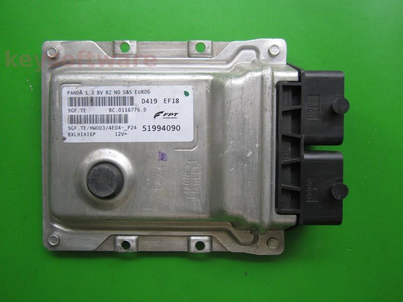 ECU Fiat Panda 1.2 51994090 9GF.TE {+