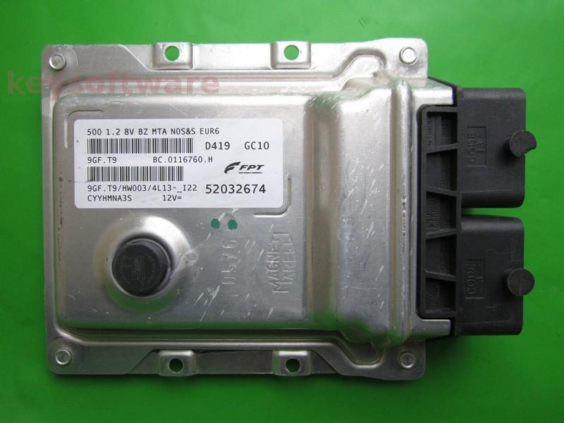 ECU Fiat 500 1.2 52032674 9GF.T9 EURO6 {