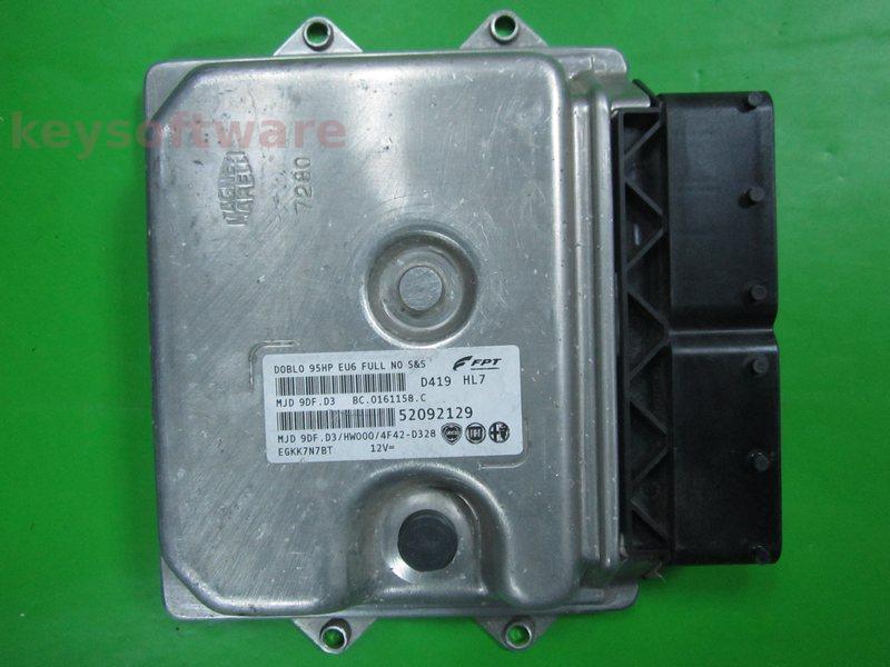 ECU Fiat Doblo 1.3 52092129 9DF.D3