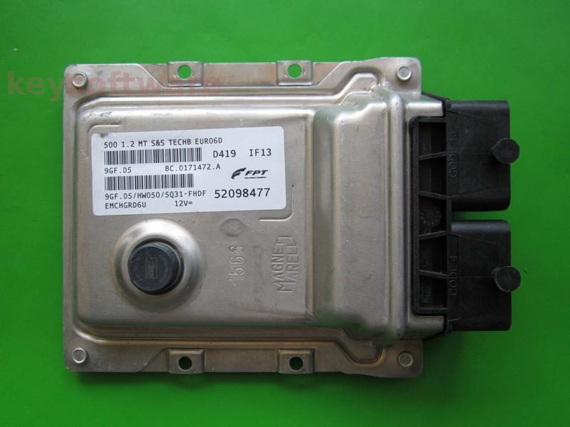 ECU Fiat 500 1.2 52098477 9GF.D5 Euro6D }