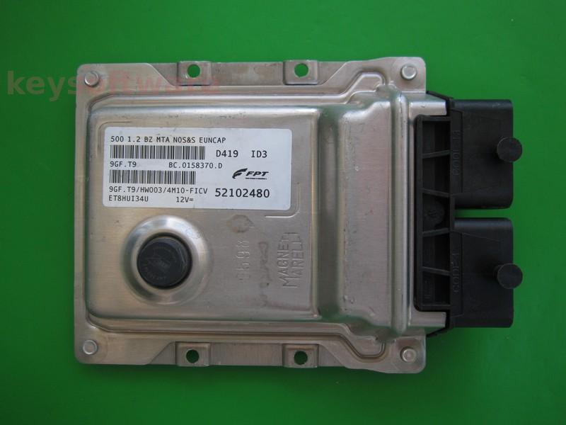 ECU Fiat 500 1.2 52102480 9GF.T9 {