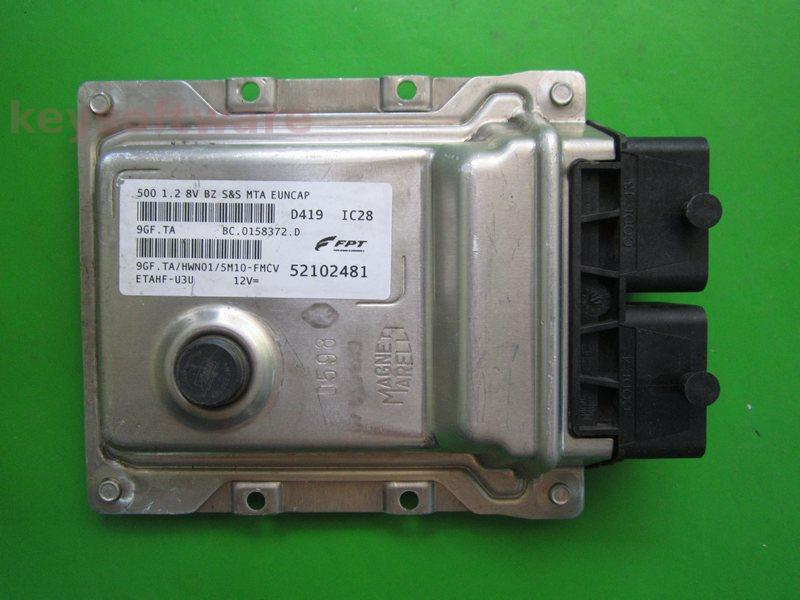 ECU Fiat 500 1.2 52102481 9GF.TA