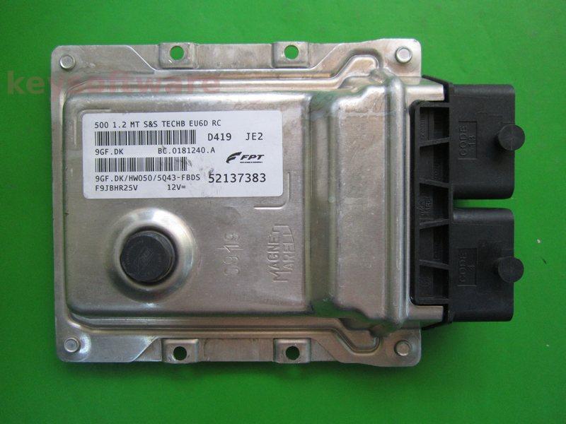 ECU Fiat 500 1.2 52137383 9GF.DK {