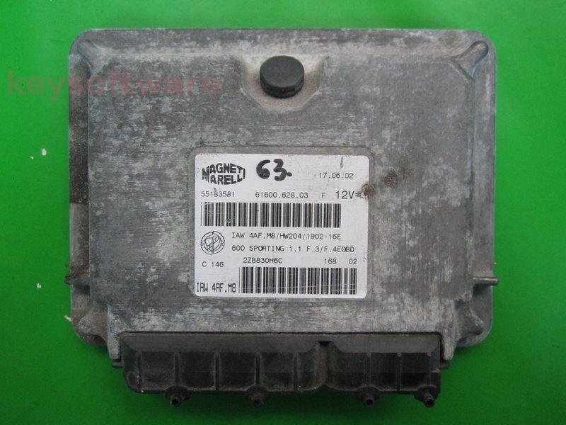 ECU Fiat 600 1.1 55183581 6160062803 IAW 4AF.M8