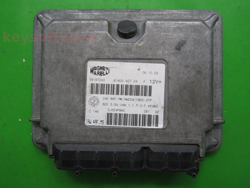 ECU Fiat 600 1.1 55187043 6160062704 IAW 4AF.M9